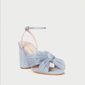 Loeffler Randall Camellia Blue Pleated Bow Heel